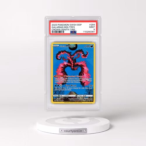 2023 Pokémon Swsh Black Star Promo #284 Galarian Moltres - Crown Zenith Tins (PSA 9 MINT)