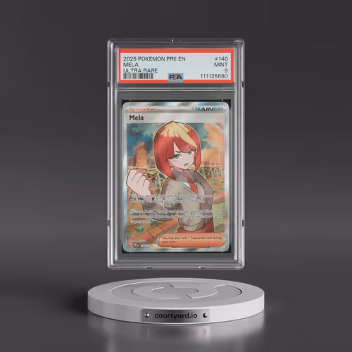 2025 Pokémon Pre EN-Prismatic Evolutions #140 Mela - Ultra Rare (PSA 9 MINT)