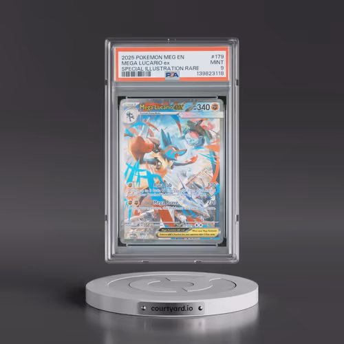 2025 Pokémon Meg EN-Mega Evolution #179 Mega Lucario EX - Holo Special Illustration Rare (PSA 9 MINT