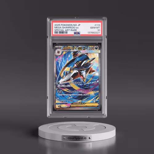 2025 Pokémon M2-Inferno X #113 Mega Sharpedo EX - Holo Special Art Rare (PSA 10 GEM MINT)