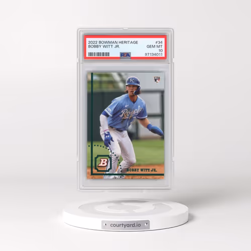 2022 Bowman Heritage #34 Bobby Witt Jr. (PSA 10 GEM MINT)