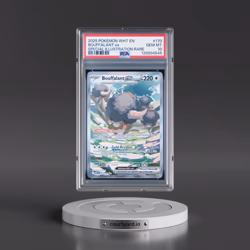 2025 Pokémon Wht EN-White Flare #170 Bouffalant EX - Holo Special Illustration Rare (PSA 10 GEM MINT