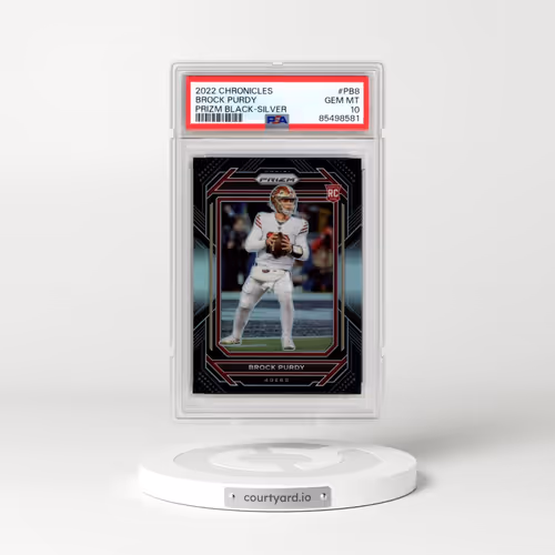 2022 Panini Chronicles Prizm Black #PB8 Brock Purdy - Silver (PSA 10 GEM MINT)