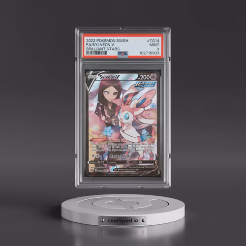 2022 Pokémon Sword & Shield Brilliant Stars #TG14 Sylveon V - Holo Full Art (PSA 9 MINT)