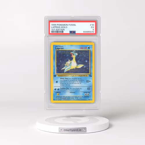 1999 Pokémon Fossil #10 Lapras - 1st Edition Holo (PSA 5 EX)