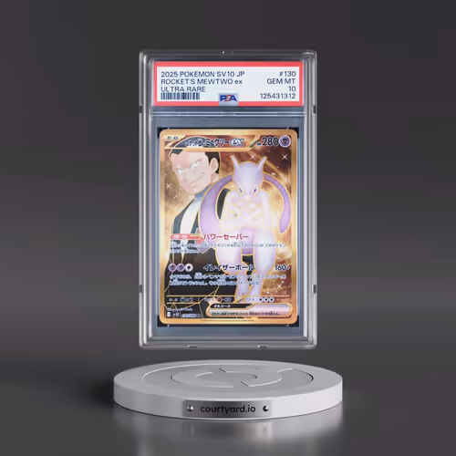 2025 Pokémon SV10-Glory of Team Rocket #130 Team Rocket's Mewtwo EX - Holo Ultra Rare (PSA 10 GEM MI