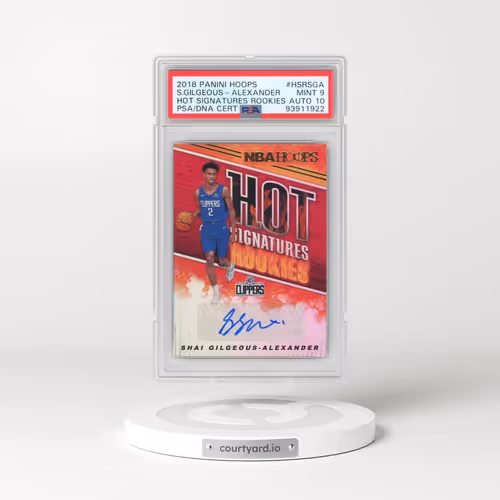 2018 Panini Hoops Hot Signatures Rookies #HSRSGA Shai Gilgeous-Alexander (PSA 9 MINT)