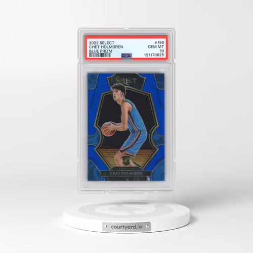 2022 Panini Select #196 Chet Holmgren - Blue Prizm (PSA 10 GEM MINT)