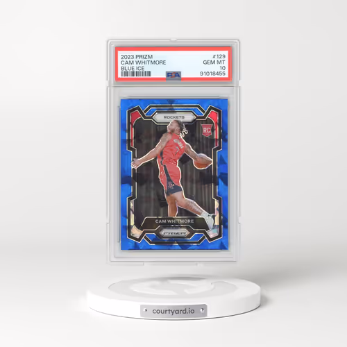 2023 Panini Prizm #129 Cam Whitmore - Blue Ice (PSA 10 GEM MINT)