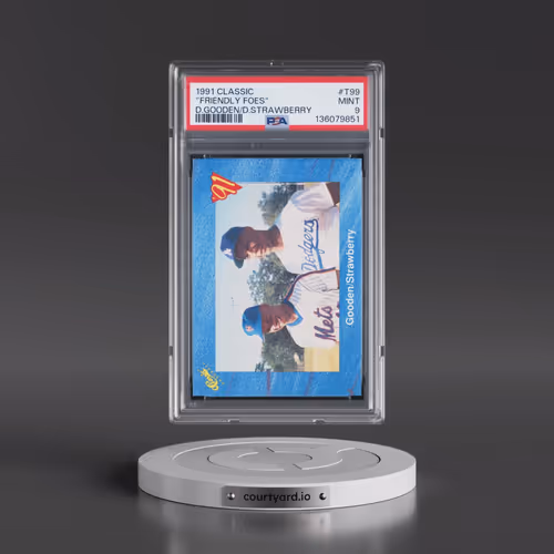 1991 Classic #T99 "Friendly Foes" - D.Gooden/D.Strawberry (PSA 9 MINT)