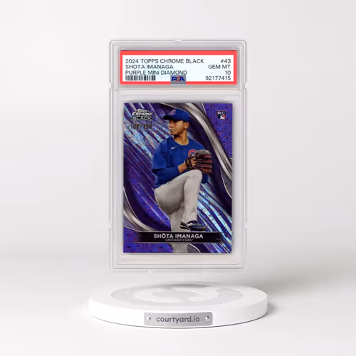 2024 Topps Chrome Black #43 Shota Imanaga - Purple Mini Diamond Refractor (PSA 10 GEM MINT)
