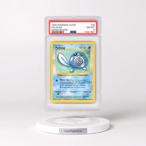 1999 Pokémon Game #59 Poliwag - Shadowless (PSA 8 NM-MT)