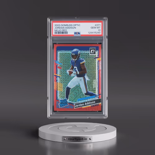 2023 Panini Donruss Optic #271 Jordan Addison - Mojo Red (PSA 10 GEM MINT)