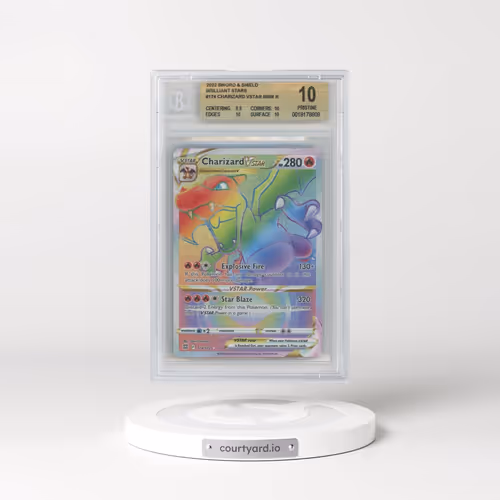 2022 Brilliant Stars #174 Charizard VSTAR - Rainbow Rare Holo (BGS 10 PRISTINE)