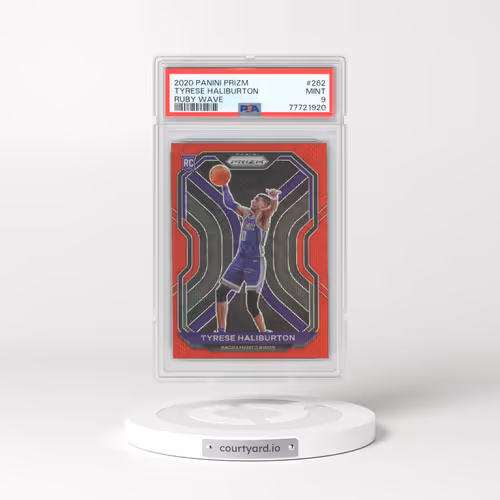 2020 Panini Prizm #262 Tyrese Haliburton - Ruby Wave (PSA 9 MINT)