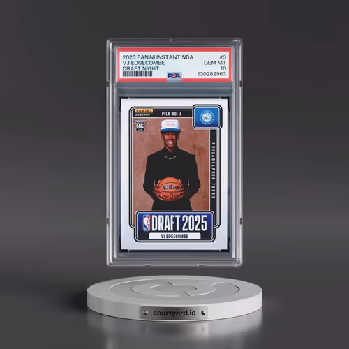 2025 Panini Instant NBA Draft Night #3 VJ Edgecombe (PSA 10 GEM MINT)
