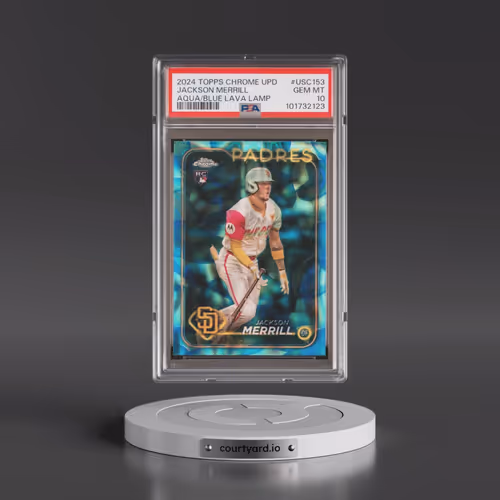 2024 Topps Chrome Update #USC153 Jackson Merrill - Aqua/Blue Lava Lamp (PSA 10 GEM MINT)