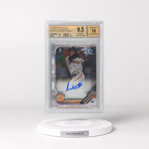 2019 Bowman Chrome Prospects Autographs #CPAAC Alexander Canario (BGS 9.5 GEM MINT)