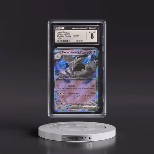 2023 Obsidian Flames - OBF EN #102/197 Houndstone ex - Holo (CGC 8 NM-MT)