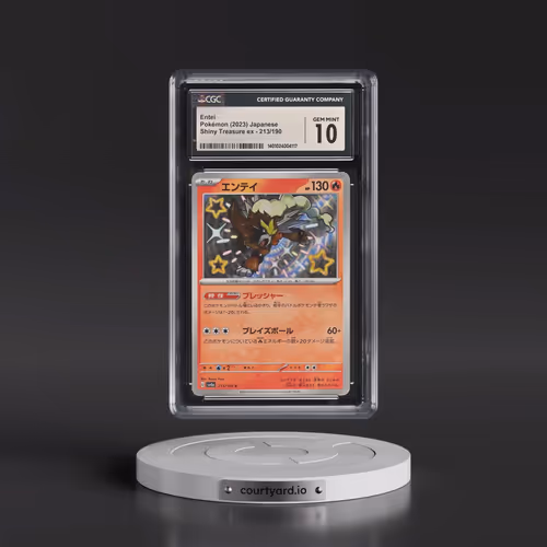 2023 Shiny Treasure ex #213/190 Entei - Shiny Rare Holo (CGC 10 GEM MINT)