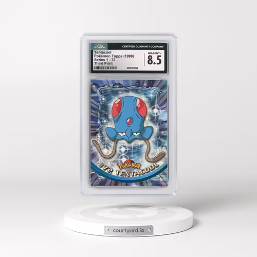 1999 Series 1 (Oval Nintendo Seal) #72 Tentacool - Third Print (Green Logo) (CGC 8.5 NM-MT+)