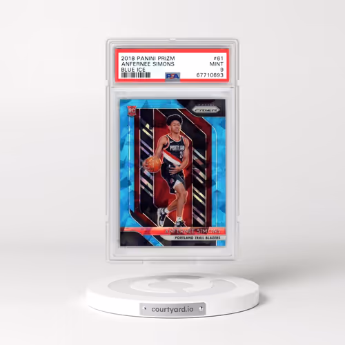 2018 Panini Prizm #61 Anfernee Simons - Blue Ice (PSA 9 MINT)