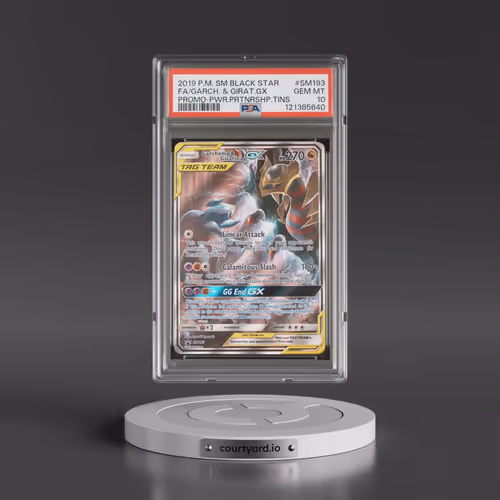 2019 Pokémon SM Black Star Promo #SM193 Garchomp & Giratina GX - Holo Full Art Power Partnership Tin