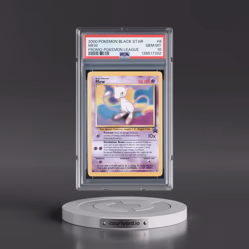 2000 Pokémon Promo Black Star #8 Mew - Pokemon League (PSA 10 GEM MINT)