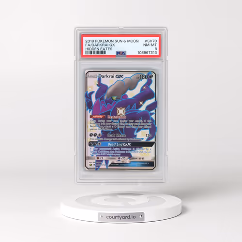 2019 Pokémon Sun & Moon Hidden Fates #SV70 Darkrai GX - Holo Full Art (PSA 8 NM-MT)