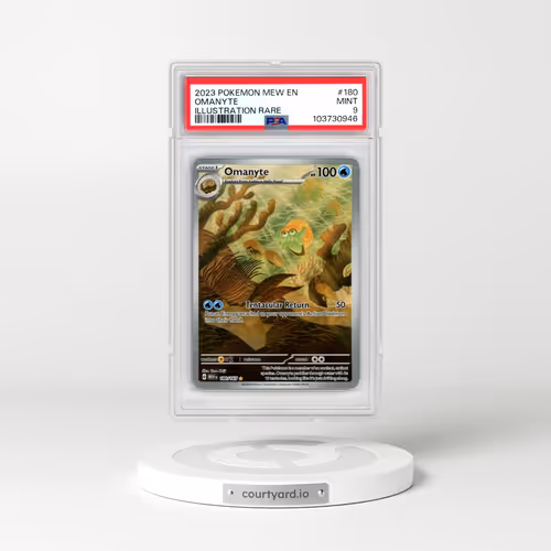 2023 Pokémon Mew EN-151 #180 Omanyte - Illustration Rare (PSA 9 MINT)