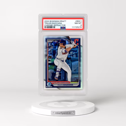 2024 Bowman Draft #BDC1 Travis Bazzana - Chrome-Refractor (PSA 8 NM-MT)