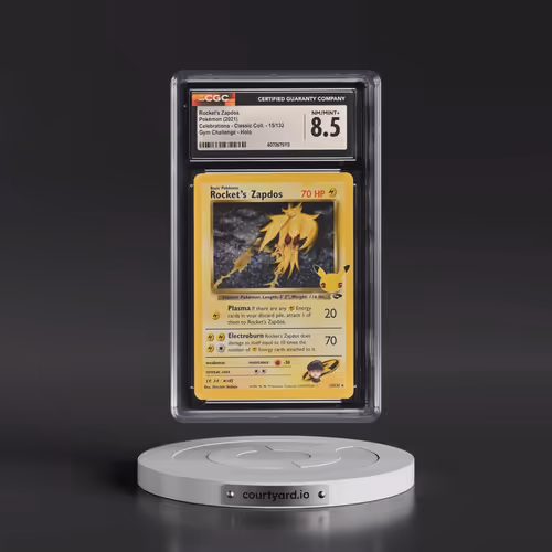 2021 Celebrations - Classic Collection #15/132 Rocket's Zapdos - Gym Challenge Holo (CGC 8.5 NM-MT+)