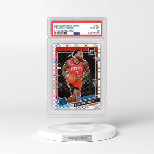 2023 Panini Donruss Optic #217 Cam Whitmore - Checkerboard (PSA 10 GEM MINT)