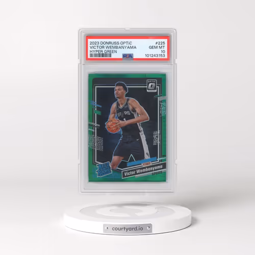 2023 Panini Donruss Optic #225 Victor Wembanyama - Hyper Green (PSA 10 GEM MINT)