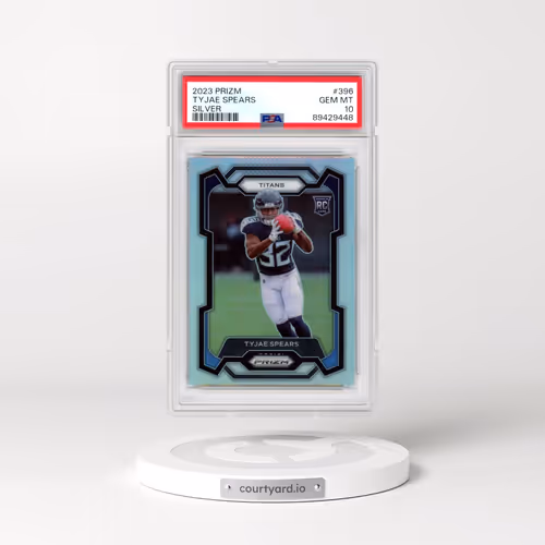2023 Panini Prizm #396 Tyjae Spears - Silver Prizm (PSA 10 GEM MINT)