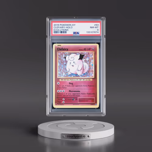 2016 Pokémon XY Evolutions #63 Clefairy - Holo (PSA 8 NM-MT)