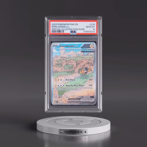 2023 Pokémon Par EN-Paradox Rift #248 Iron Hands EX - Holo Special Illustration Rare (PSA 10 GEM MIN