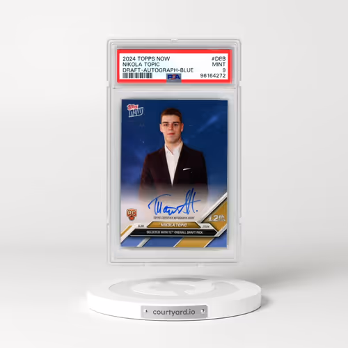 2024 Topps Now Draft #D8B Nikola Topic - Autograph-Blue (PSA 9 MINT)