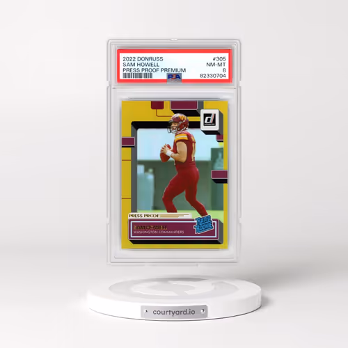 2022 Panini Donruss #305 Sam Howell - Press Proof Premium (PSA 8 NM-MT)