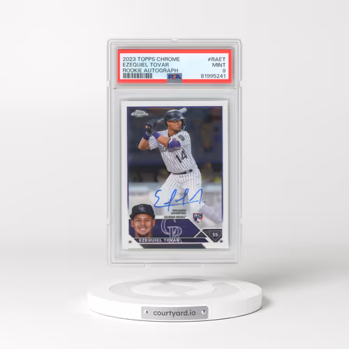 2023 Topps Chrome Rookie Autograph #RAET Ezequiel Tovar (PSA 9 MINT)