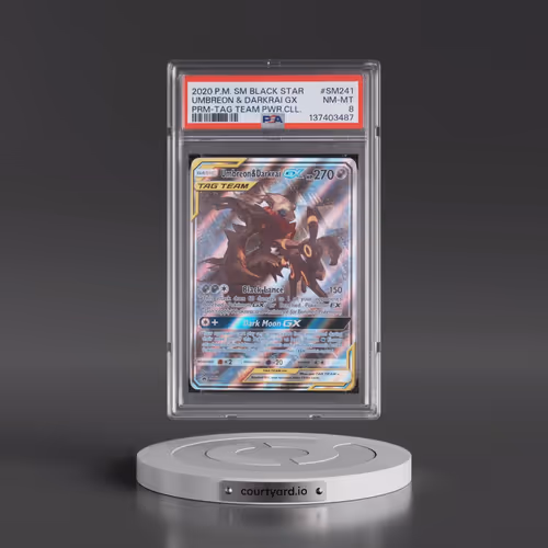 2020 Pokémon SM Black Star Promo #SM241 Umbreon & Darkrai GX - Holo Tag Team Powers Collection (PSA
