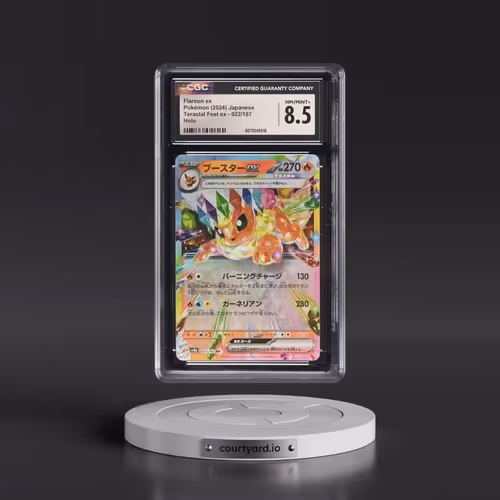 2024 Pokémon Sv8a-Terastal Fest EX #022 Flareon EX - Holo (CGC 8.5 NM-MT+)