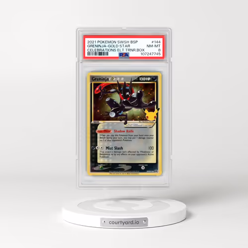2021 Pokémon Swsh Black Star Promo #144 Greninja-Gold Star - Celebrations Elite Trainer Box (PSA 8 NM-MT)