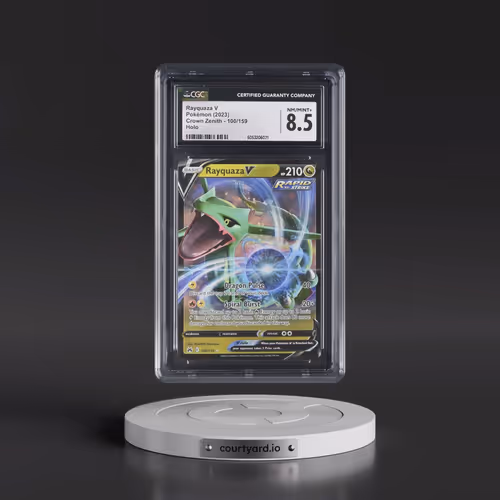 2023 Crown Zenith #100/159 Rayquaza V - Holo (CGC 8.5 NM-MT+)