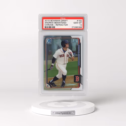 2015 Bowman Draft #182 Andrew Benintendi - Chrome-Refractor (PSA 10 GEM MINT)