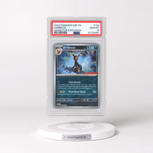 2023 Pokémon Obf EN-Obsidian Flames #130 Umbreon - Gamestop Exclusive (PSA 10 GEM MINT)