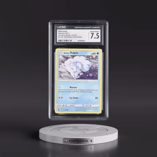 2017 Guardians Rising #21a/145 Alolan Vulpix - Alt. Art Ultra Prism Three Pack Blister (CGC 7.5 NM+)