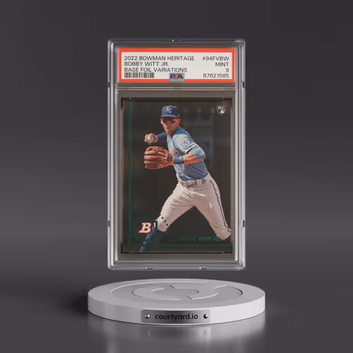 2022 Bowman Heritage Base Foil Variations #94FVBW Bobby Witt Jr. (PSA 9 MINT)