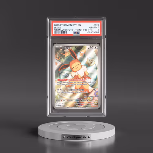 2025 Pokémon Svp EN-SV Black Star Promo #173 Eevee - Prismatic Evolutions Pokemon Center Elite Trainer Box (PSA 10 GEM MINT)