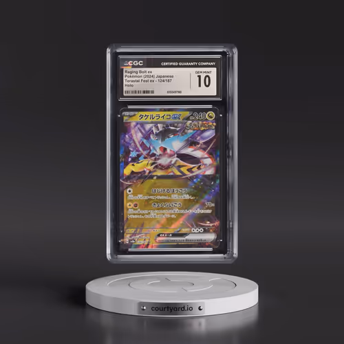 2024 High Class Pack: Terastal Fest ex - sv8a #124/187 Raging Bolt ex - Holo (CGC 10 GEM MINT)